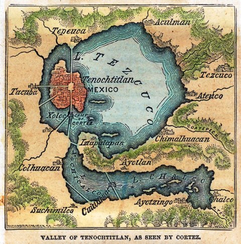Mapa do Vale de Tenochtitlán